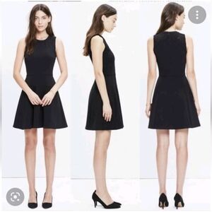 Madewell Mini Black Dress Sleeveless Fit And Flare Skater Size US 4